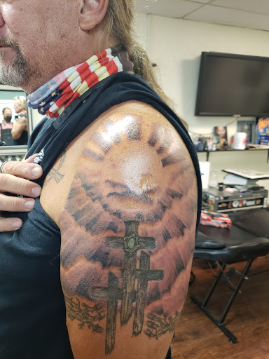 Explore upper thigh tattoo ideas, creative tattoo ideas in Littleton, available at Living Canvas Tattoo and Piercing