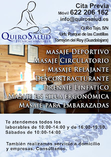 Centro de Osteopatía Quirosalud Torrejón del Rey Guadalajara ES, C. Río Tajo, S/n, Local 9, 19174 Parque de Las Castillas, España