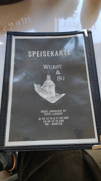 Bistro am Schloss Wurst und So à Laubach menu