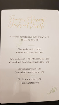 BISTROT DES GRANDS CRUS à Chablis menu