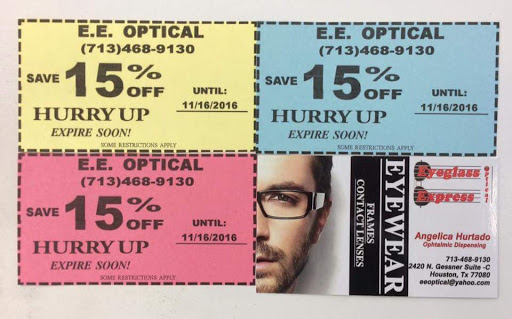 Optician «E E Optical», reviews and photos, 2420 Gessner Rd, Houston, TX 77080, USA