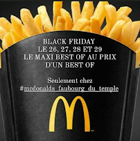 Menu du McDonald's Faubourg du Temple à Paris