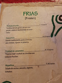 LA SANDIA à Toulouse menu