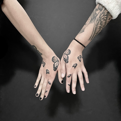 Explore fishing tattoo ideas for females, creative tattoo ideas in New York, available at UPLIFT TATTOO & PIERCING NYC