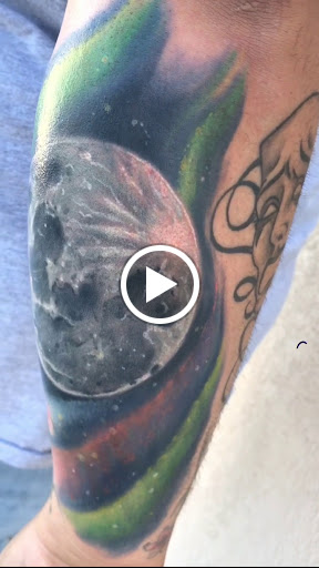 Explore silver lining tattoo ideas, creative tattoo ideas in Savannah, available at Tramp Art Studios