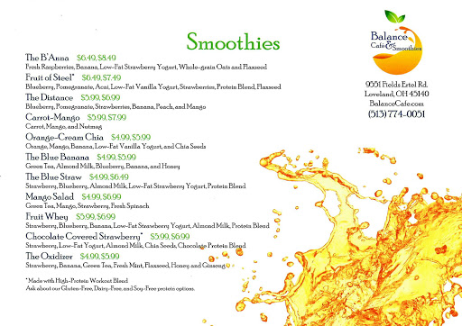Restaurant «Balance Cafe & Smoothies», reviews and photos, 9551 Fields Ertel Rd, Loveland, OH 45140, USA