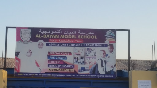 Al-Bayan Model International School, No, 192, Lane, 5, Federal Low-cost T/Wada, Gusau, Nigeria, School, state Zamfara