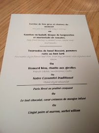 Le Genty Magre à Toulouse menu