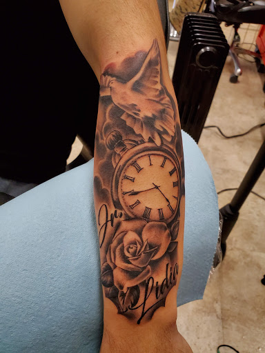 Explore inner bicep tattoo cover up ideas, creative tattoo ideas in Bakersfield, available at CLASSIC STANDARD TATTOO CO.