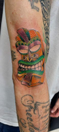 Explore halloween theme tattoo ideas, creative tattoo ideas in Saint Joseph, available at Flying Pig Tattoo