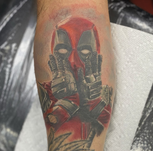 Explore mens patchwork tattoo ideas, creative tattoo ideas in Fort Myers, available at Loyal 2 The Coil Tattoos & Piercings (Edison Mall Location Entrance F)