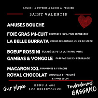 Bassano à Lieusaint menu