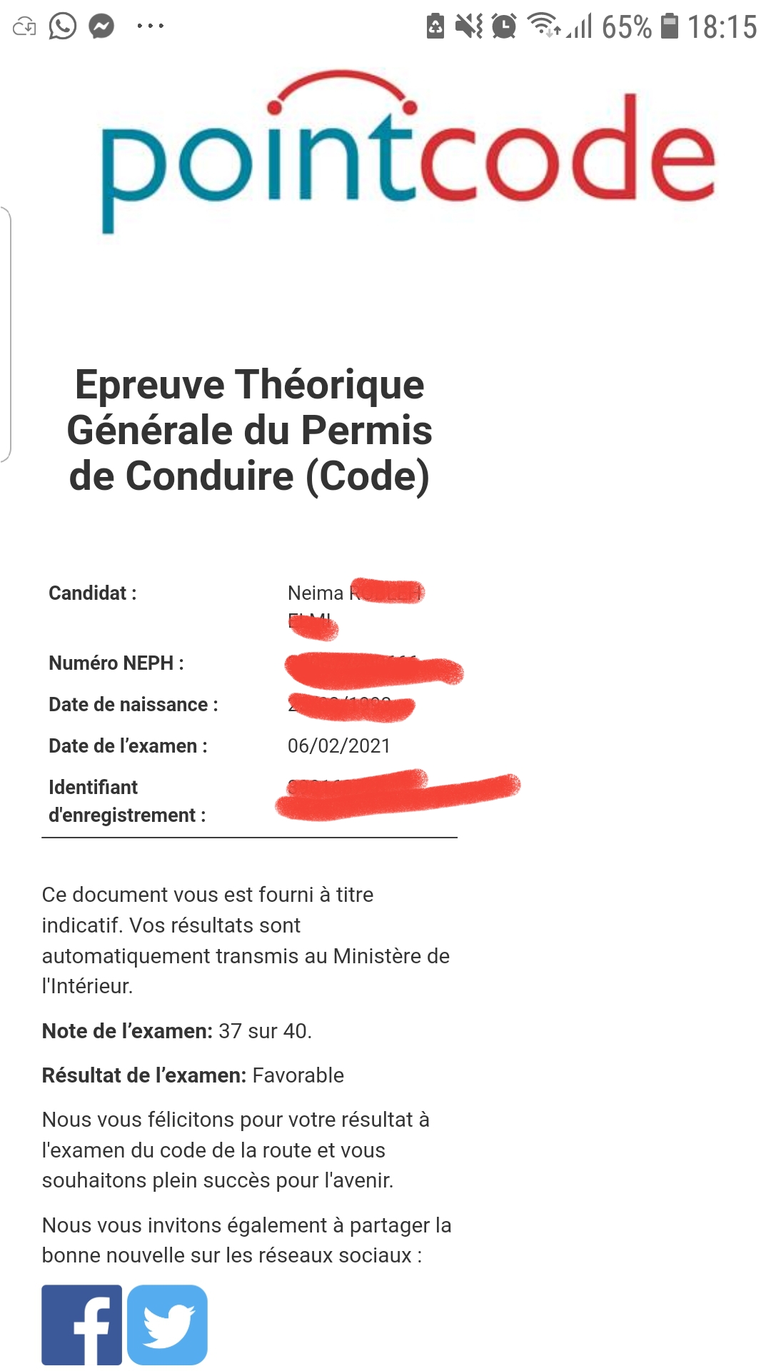 Photo n° 1 de l'avis de Neima.O fait le 06/02/2021 à 17:15