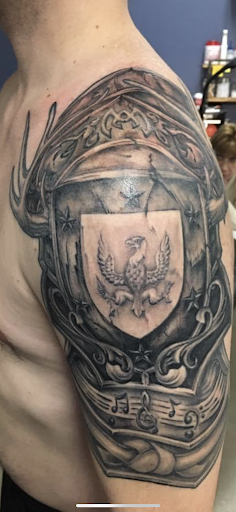 Explore half leg sleeve tattoo ideas, creative tattoo ideas in Oak Forest, available at Silver Raven Tattoos