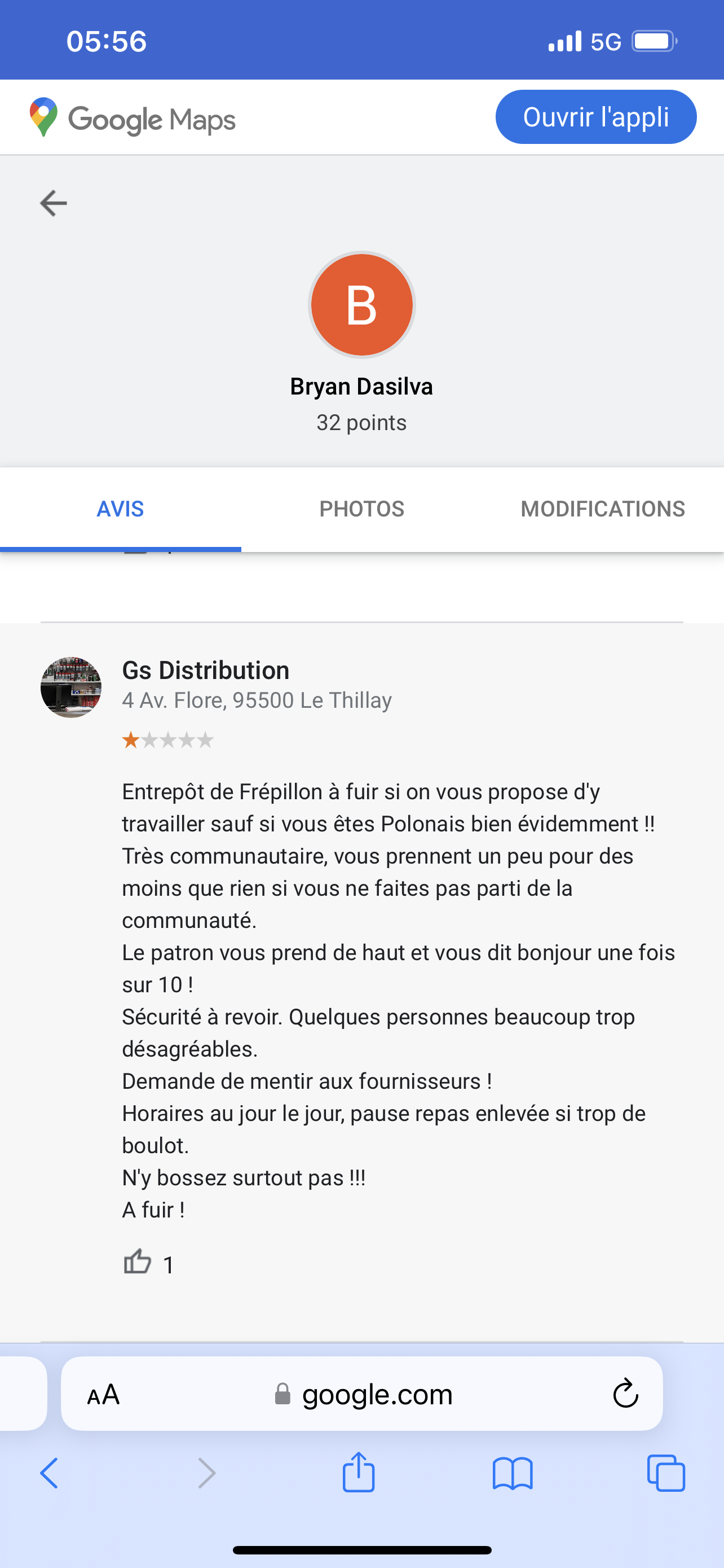Photo n° 1 de l'avis de Bryan.a fait le 29/03/2023 à 17:56