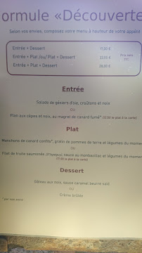 La Petite Tonnelle à Beynac-et-Cazenac menu