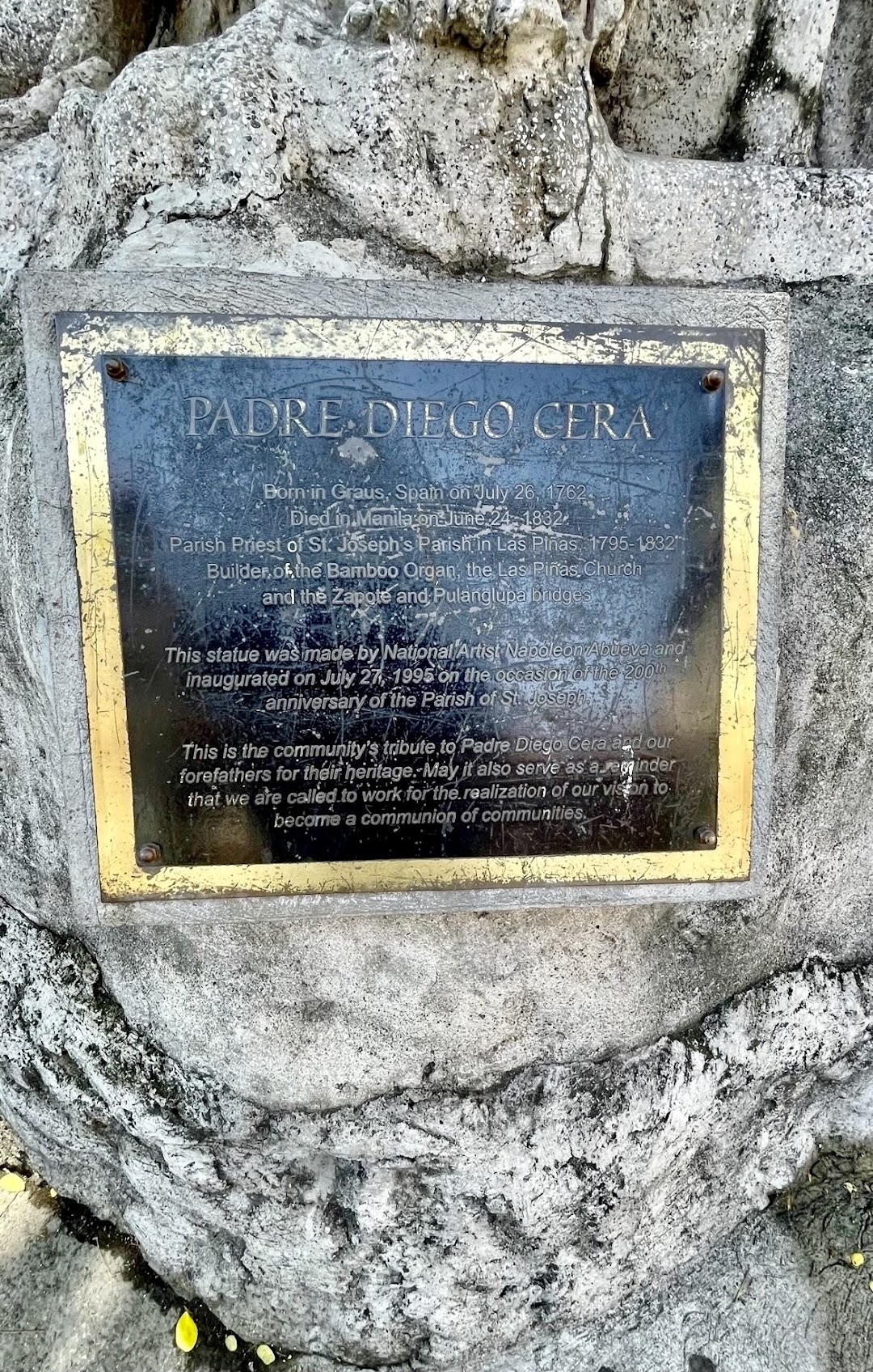 Father Diego Cera Monument and Historical Marker