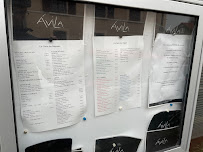 Menu / carte de Avila Restaurant à Jouy-en-Josas