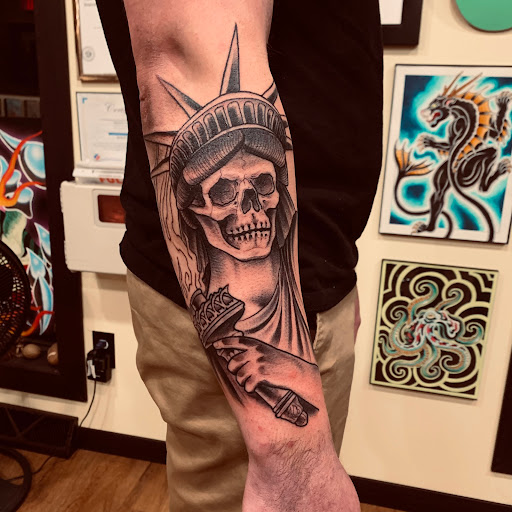 Explore harley davidson tattoo ideas, creative tattoo ideas in Waterford, available at Great Northern Tattoo