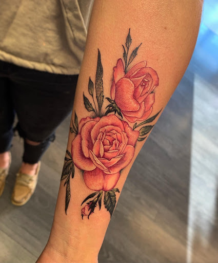 Explore banjo tattoo ideas, creative tattoo ideas in Wooster, available at Embellish Tattoo Company