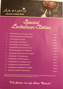 Menu du Ristorante Da Mario à Lüchow