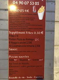 Menu / carte de Le coin à pizza la tour d'aigues à La Tour-d'Aigues