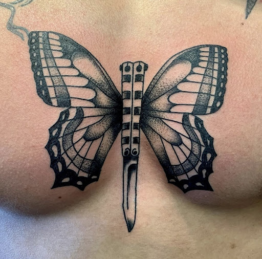 Explore neck word tattoo ideas, creative tattoo ideas in South Windham, available at Gallery Thirty Two & Tattoo Company LLC