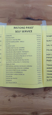 Restaurant Ristoro Pasò Aprica à Aprica (la carte)