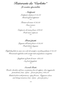 Restaurant italien Ristorante Da Carletto à Venice (la carte)