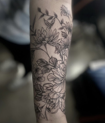 Explore wife name tattoo ideas on chest, creative tattoo ideas in Frederick, available at Blue Crab Tattoo & Body Piercing