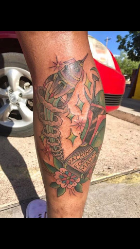 Explore scorpio constellation tattoo ideas, creative tattoo ideas in San Angelo, available at Good Vibes Only Tattoo Studio