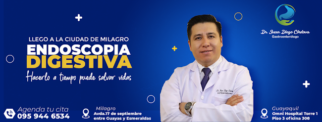 Opiniones de Gastroenterólogo Dr. Juan Diego Cordova en Milagro - Médico