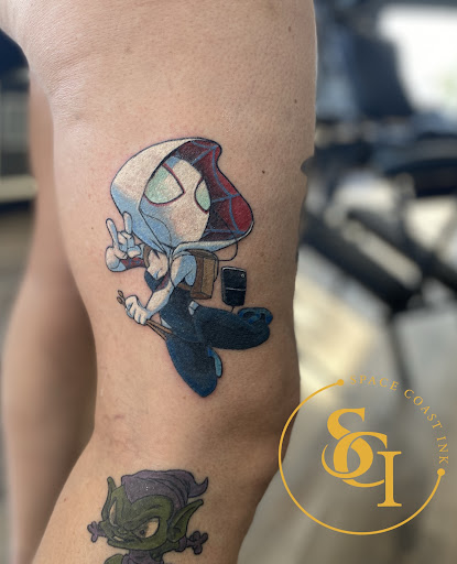 Explore tattoo ideas for men thigh, creative tattoo ideas in Titusville, available at Space Coast Ink Tattoo Studio