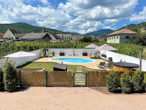 Alsacebnb - Gîte 12 personnes dans le vignoble - Piscine privée chauffée & Spa à Ammerschwihr