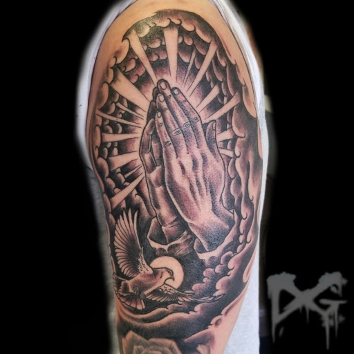 Explore firefighter sleeve tattoo ideas, creative tattoo ideas in Livonia, available at Integrity Tattoo Company