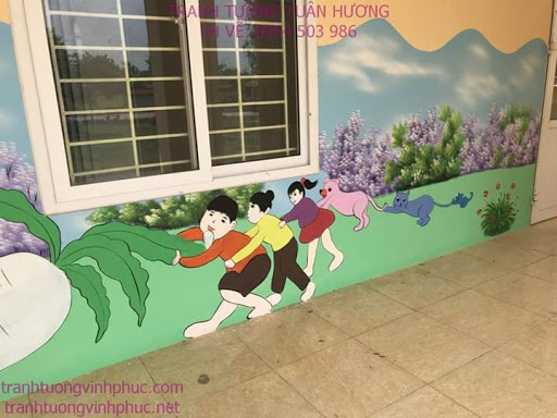 tranh tường tuân hương