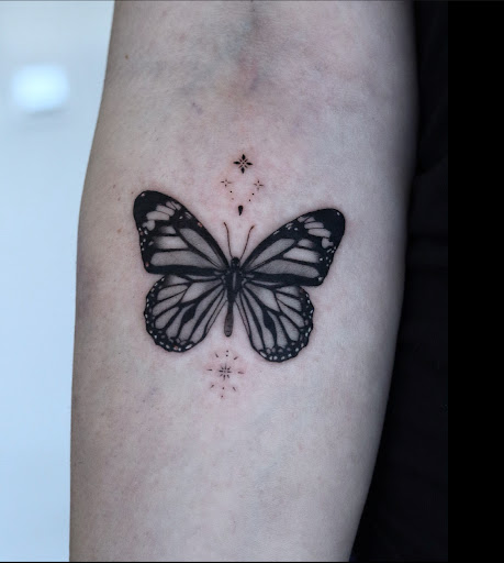 Explore thigh tattoos ideas for guys, creative tattoo ideas in Montgomery, available at Flying Eye Tattoo Studio