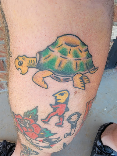 Explore shooting star tattoo ideas, creative tattoo ideas in Talbott, available at Alpha Tattoo co.