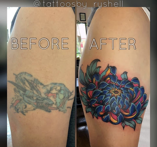 Explore butterfly spine tattoo ideas, creative tattoo ideas in Hayesville, available at The Upper Room Tat2 Parlor