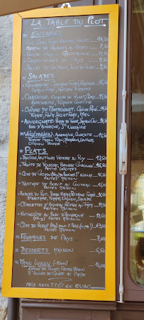 Restaurant français La Table du Plot à Le Puy-en-Velay (la carte)