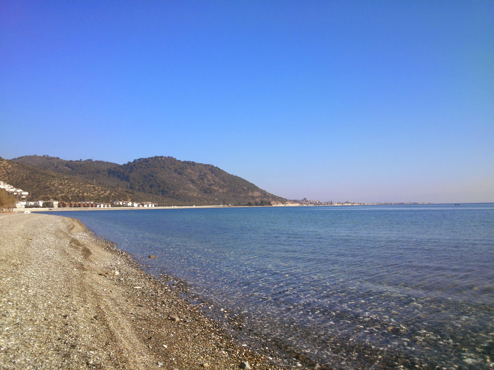 Photo of Antandros beach with light pebble surface