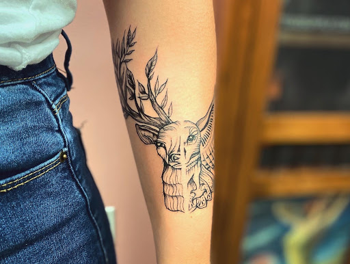Explore raiders tattoo ideas, creative tattoo ideas in Batavia, available at The Pretty Pin-Up Tattoo Parlor