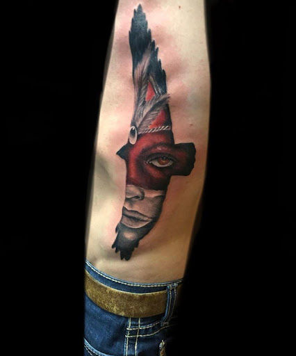 Explore behind ear tattoo ideas, creative tattoo ideas in Twin Falls, available at Black Rose Tattoo