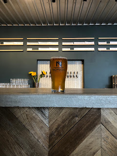 A row of beer taps