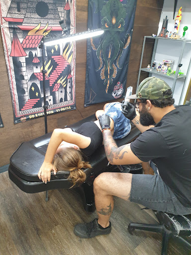 Explore side thigh tattoo ideas, creative tattoo ideas in Bradenton, available at Classic Ink Tattoo Studio