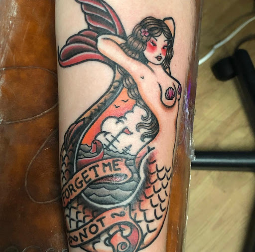 Explore gnome tattoo ideas, creative tattoo ideas in Goose Creek, available at Red Kirin Tattoo