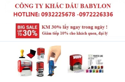 Khắc dấu GIẢM 30% Lấy Ngay | Babylon