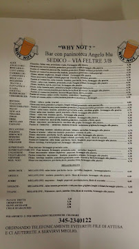 Menu du Paninoteca Why Not? à Sedico