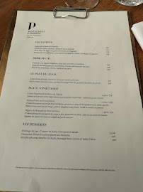 Restaurant Passerini à Paris menu