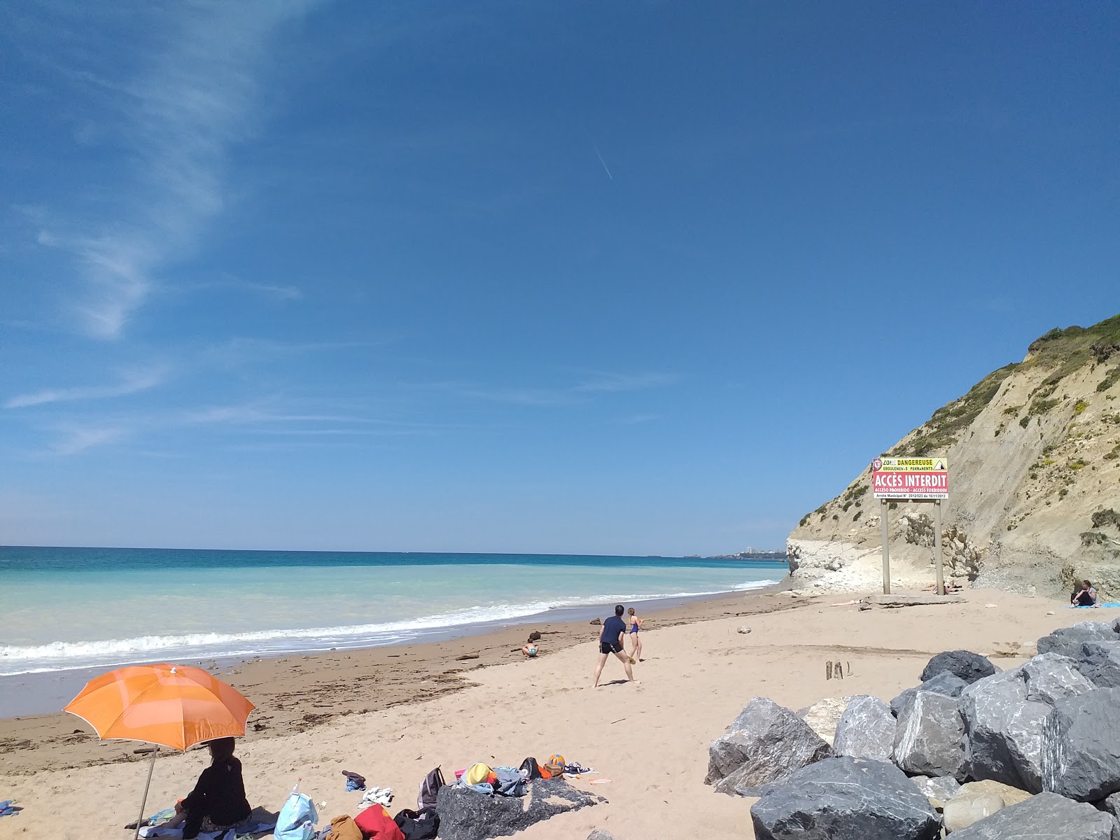 Foto di Spiaggia di Bidart con una superficie del sabbia beige